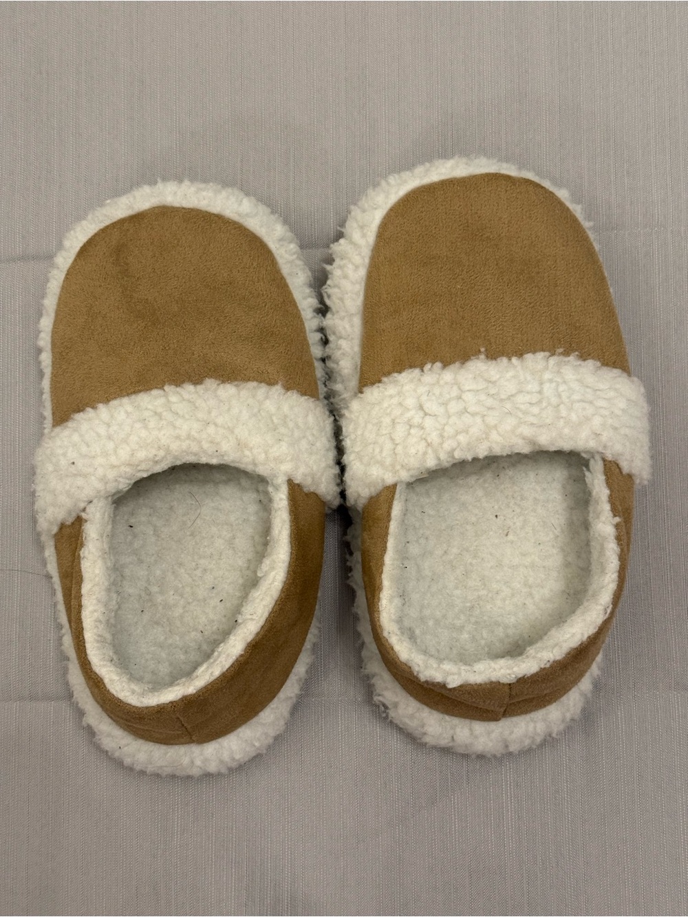 George Cozy Slip-On Sherpa Slippers in Tan